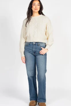 Double Zero Tori Classic Cable Knit Cropped Sweater Online