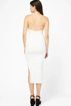 Klesis Whitney Mesh Ruched Midi Dress Hot